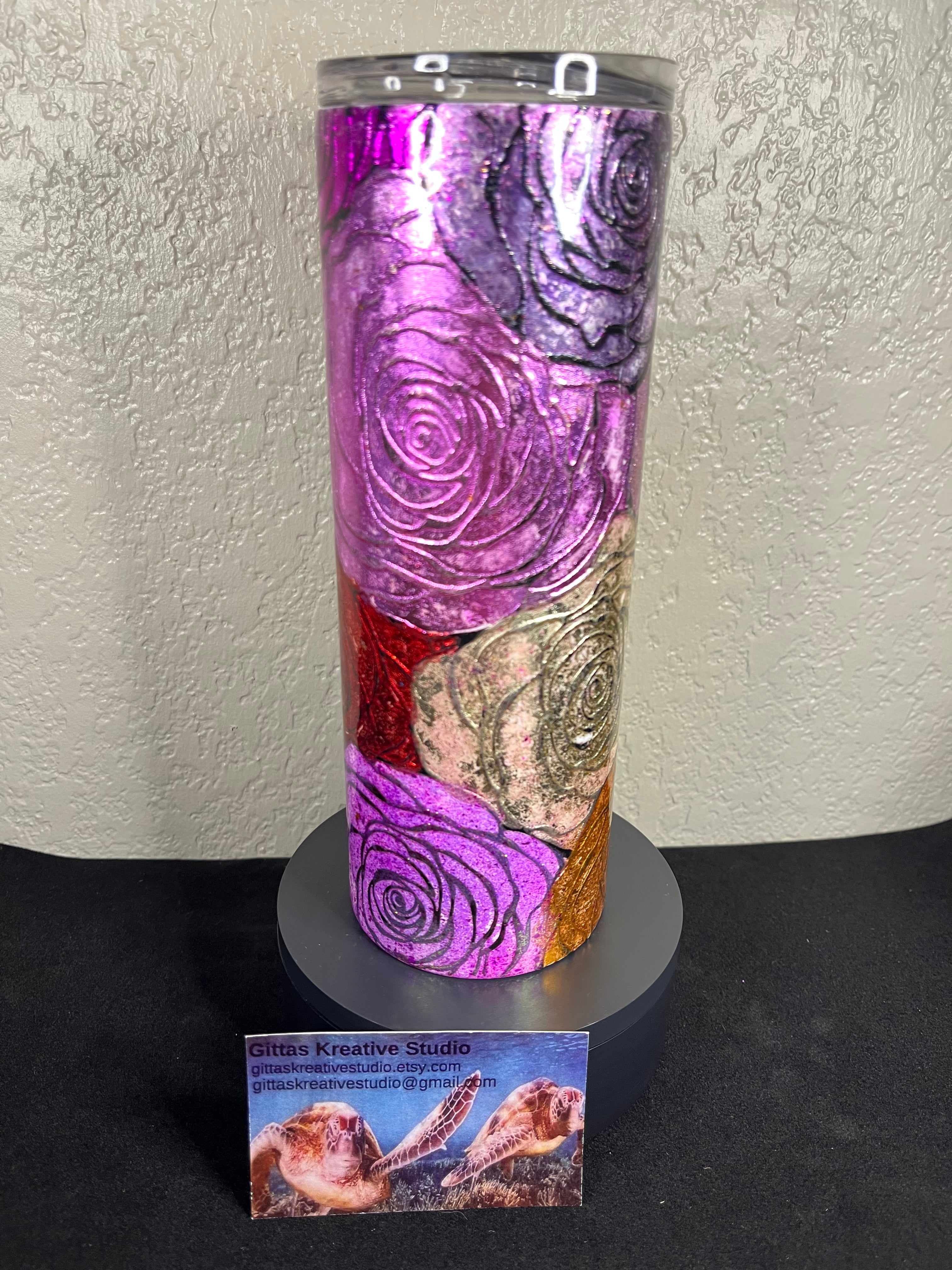 20oz Colorful Roses Tumbler
