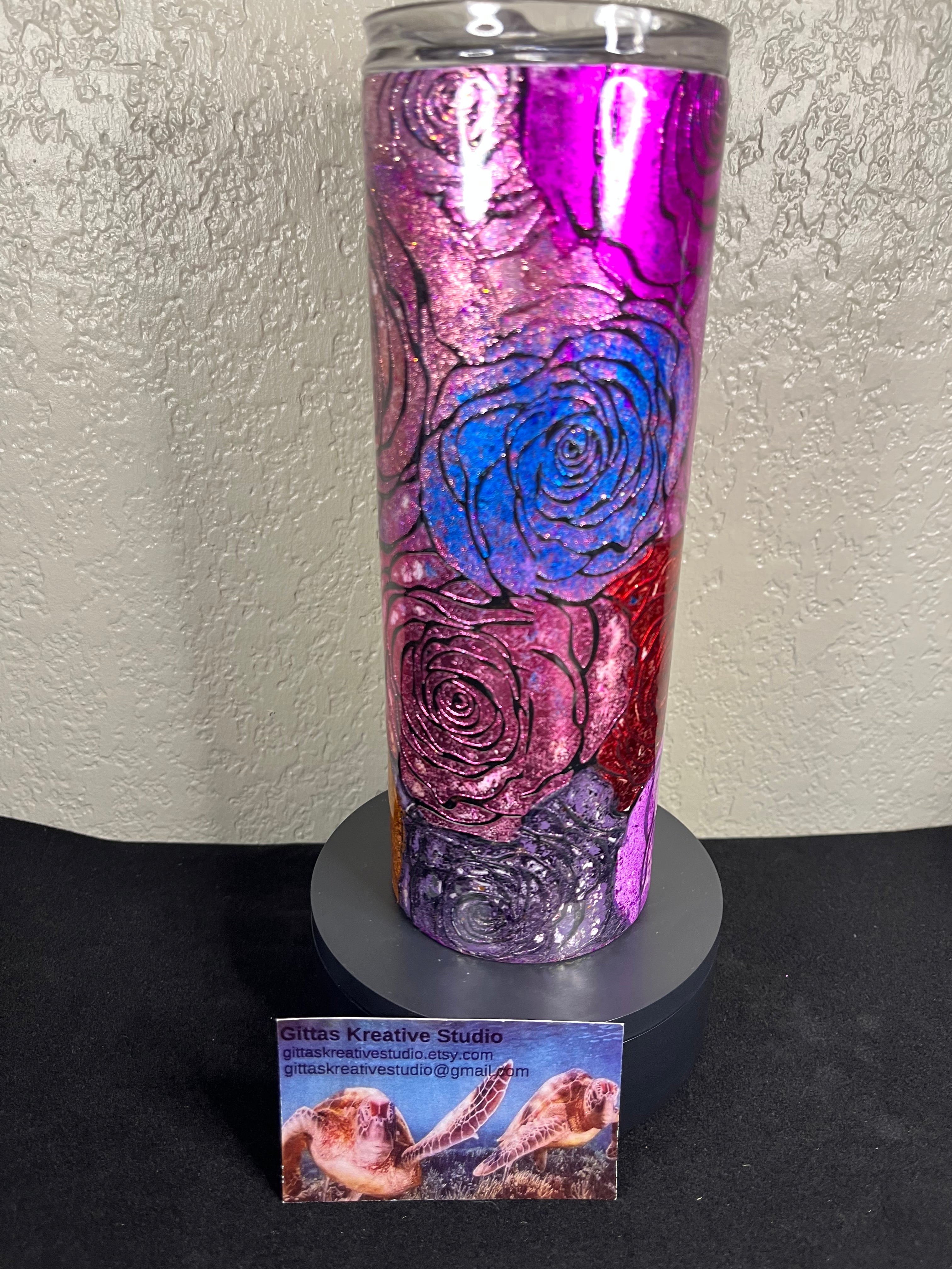 20oz Colorful Roses Tumbler