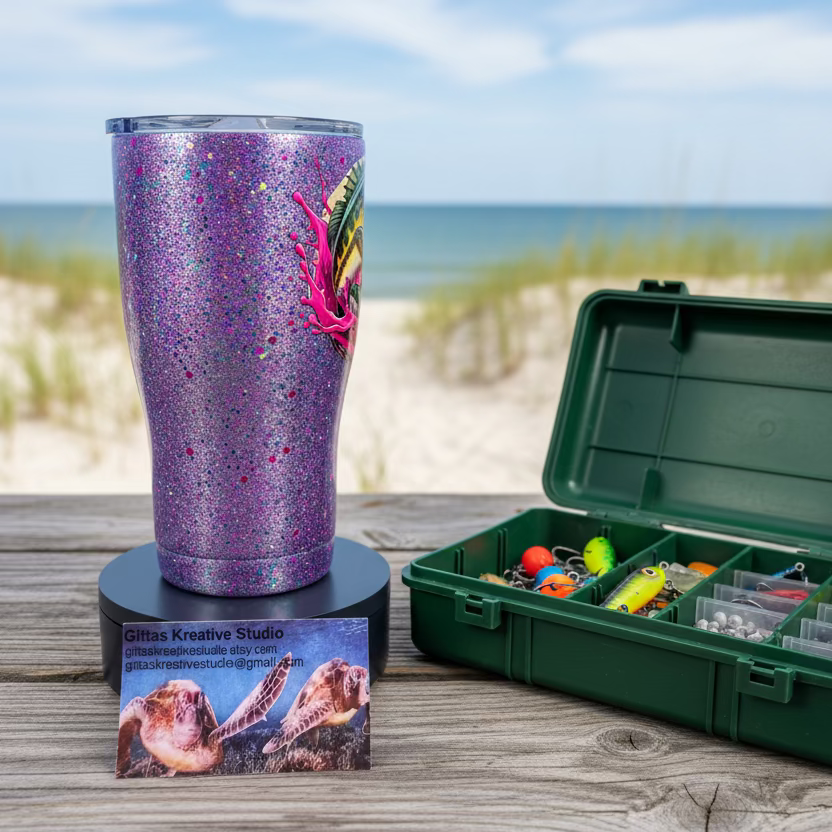 8. 20oz Reel Girls Fish modern curve Tumbler