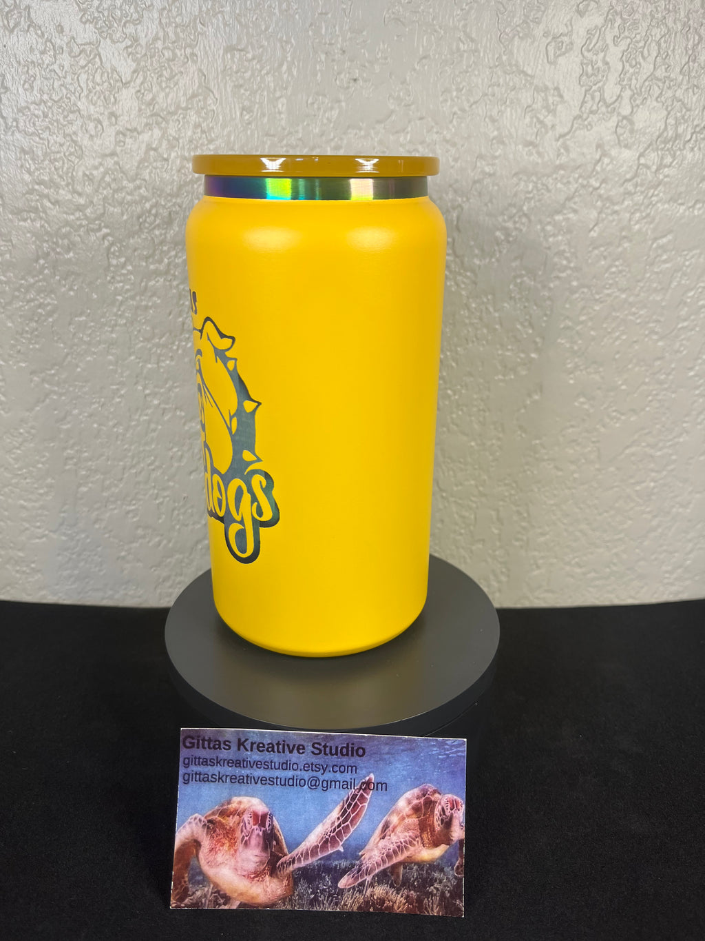 16oz laser edged Tumbler CCHS Yellow