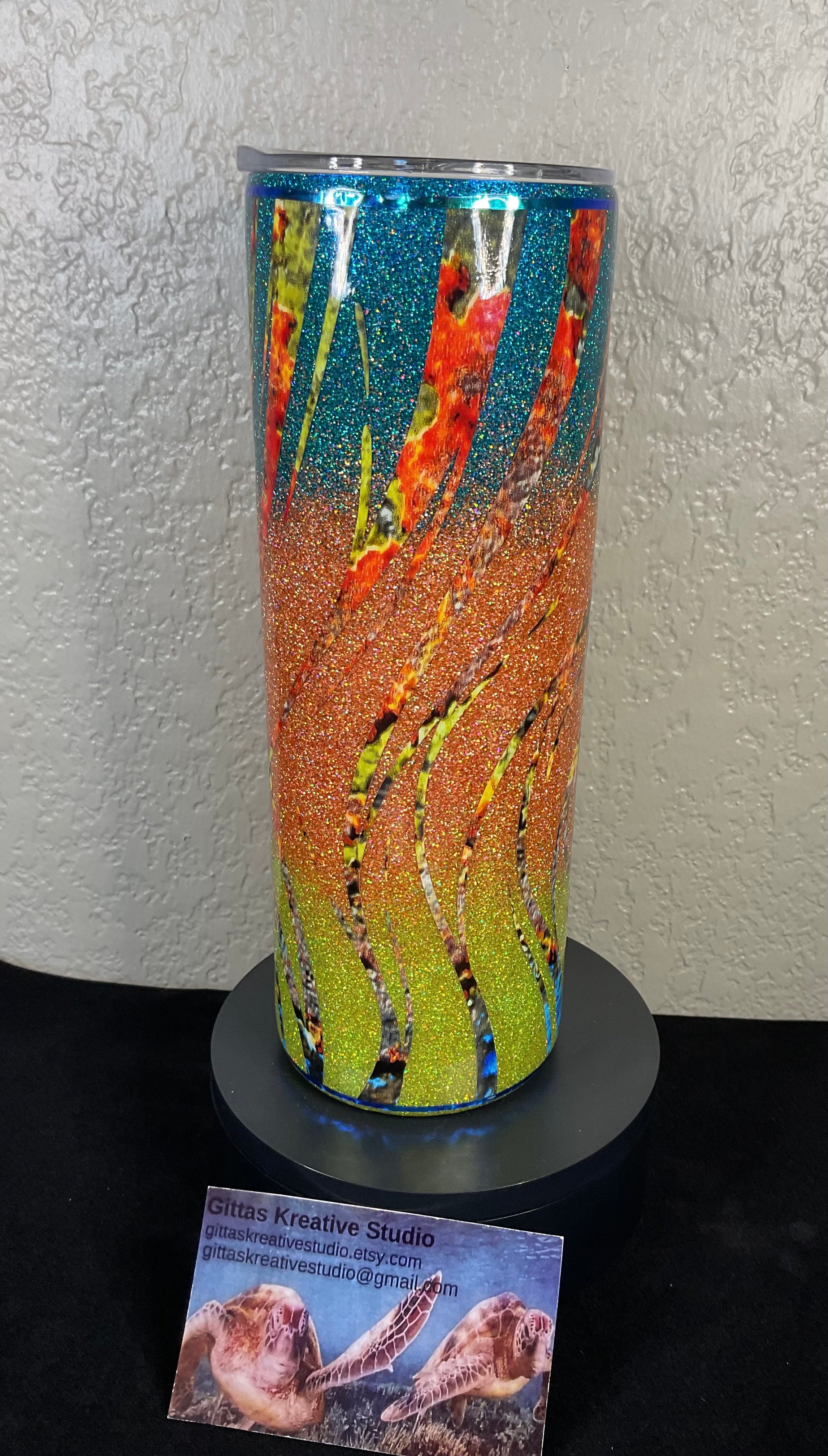 21. 20oz Glitter Tumbler