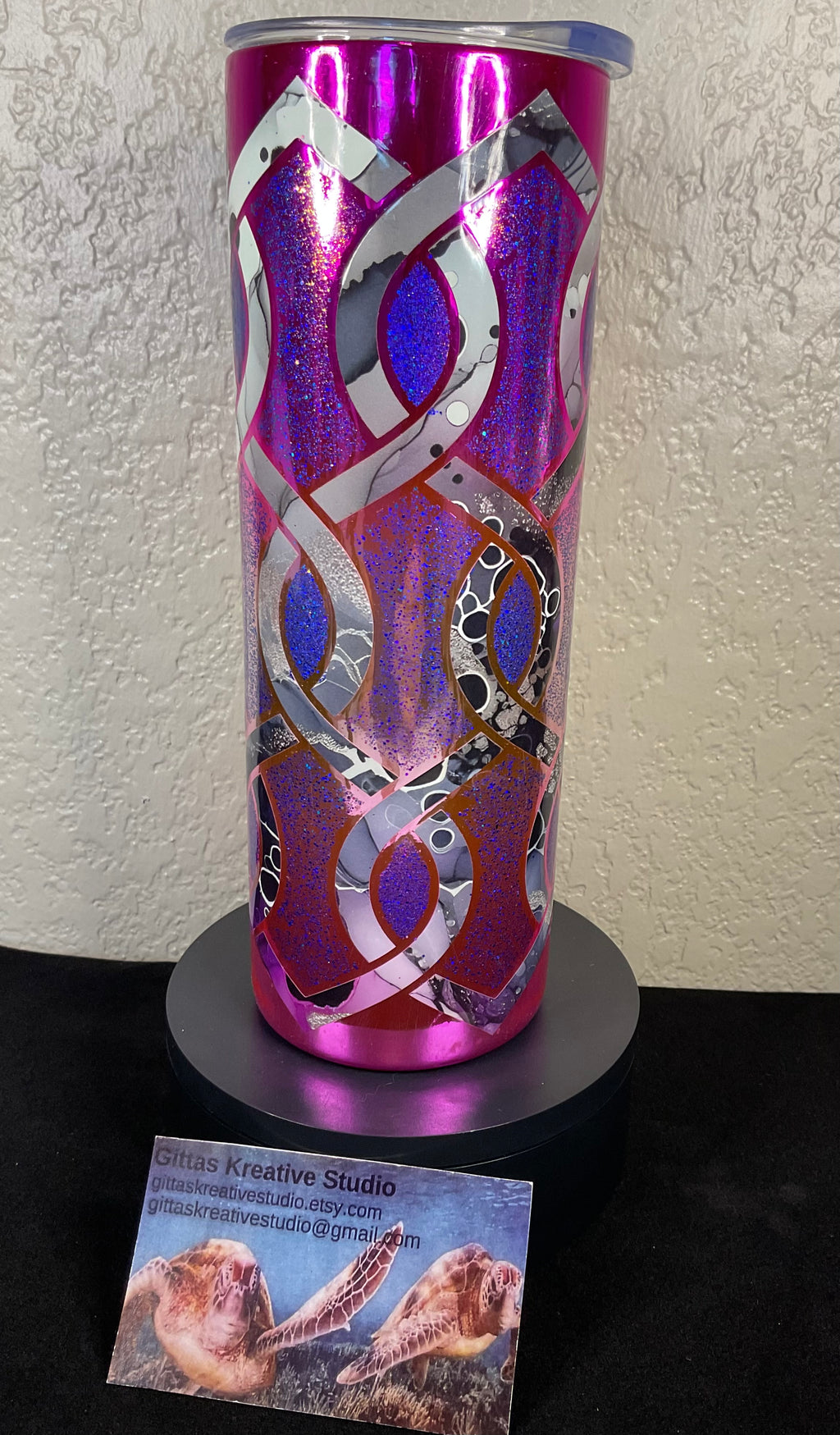 35. 20oz  Pink Metallic Tumbler