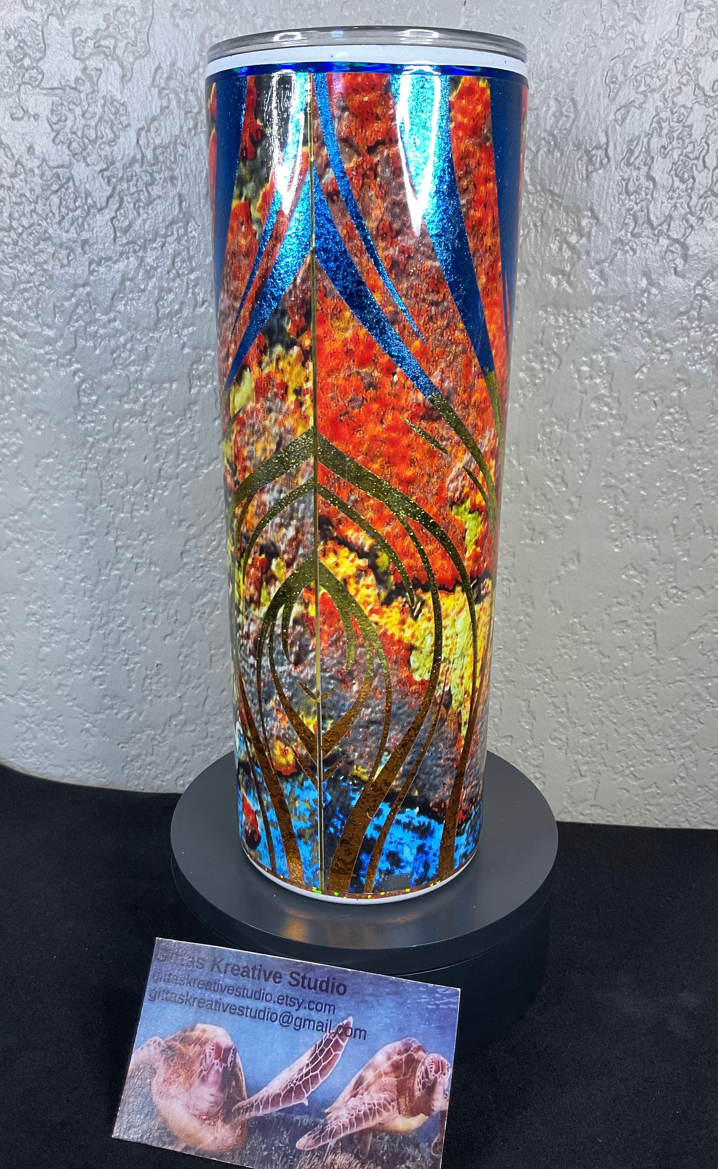 22. 20oz Foil and Vinyl Tumbler