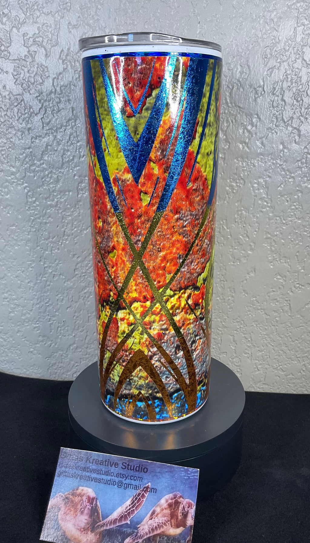 22. 20oz Foil and Vinyl Tumbler