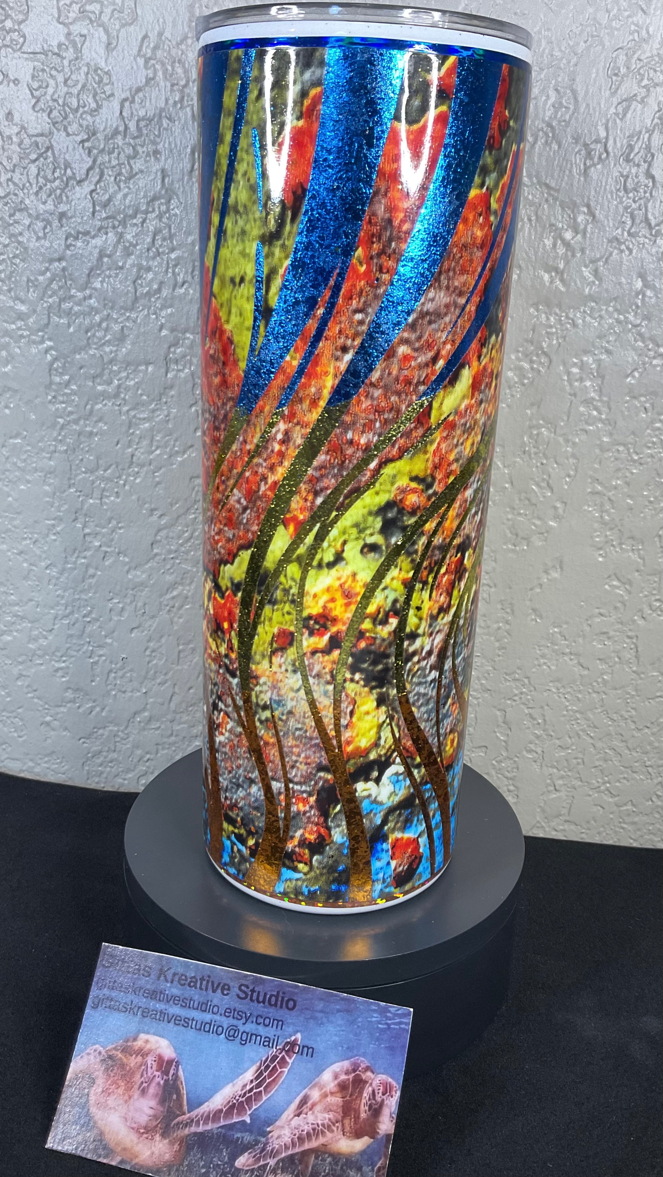 22. 20oz Foil and Vinyl Tumbler