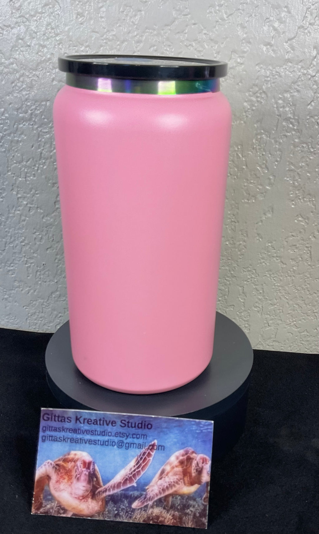 16oz laser edged Tumbler with Rose