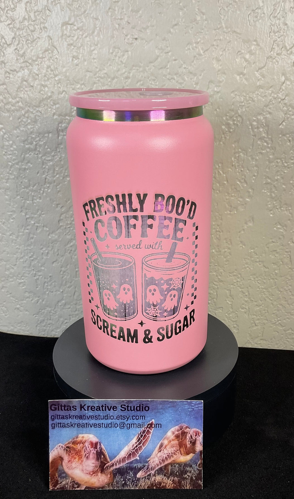 16oz laser edged Tumbler with Ghost image