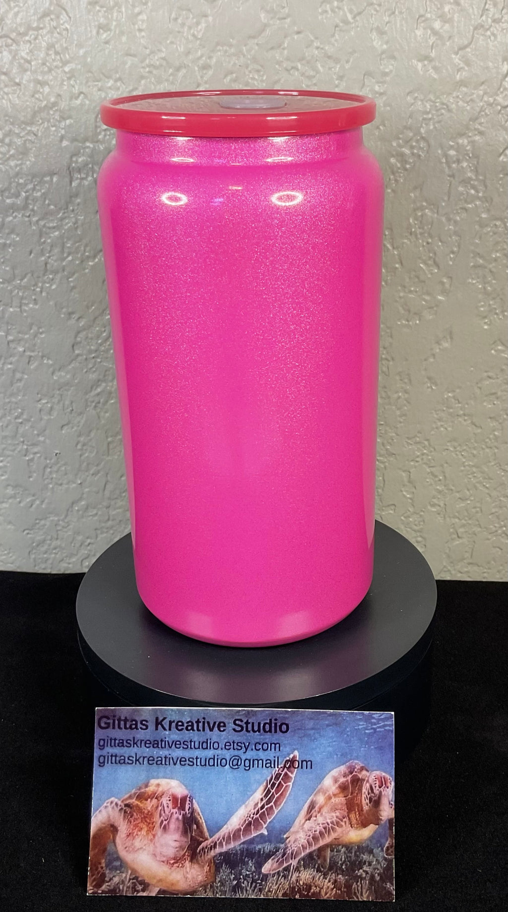 16oz laser edged Shimmer Tumbler with Butterfly Image