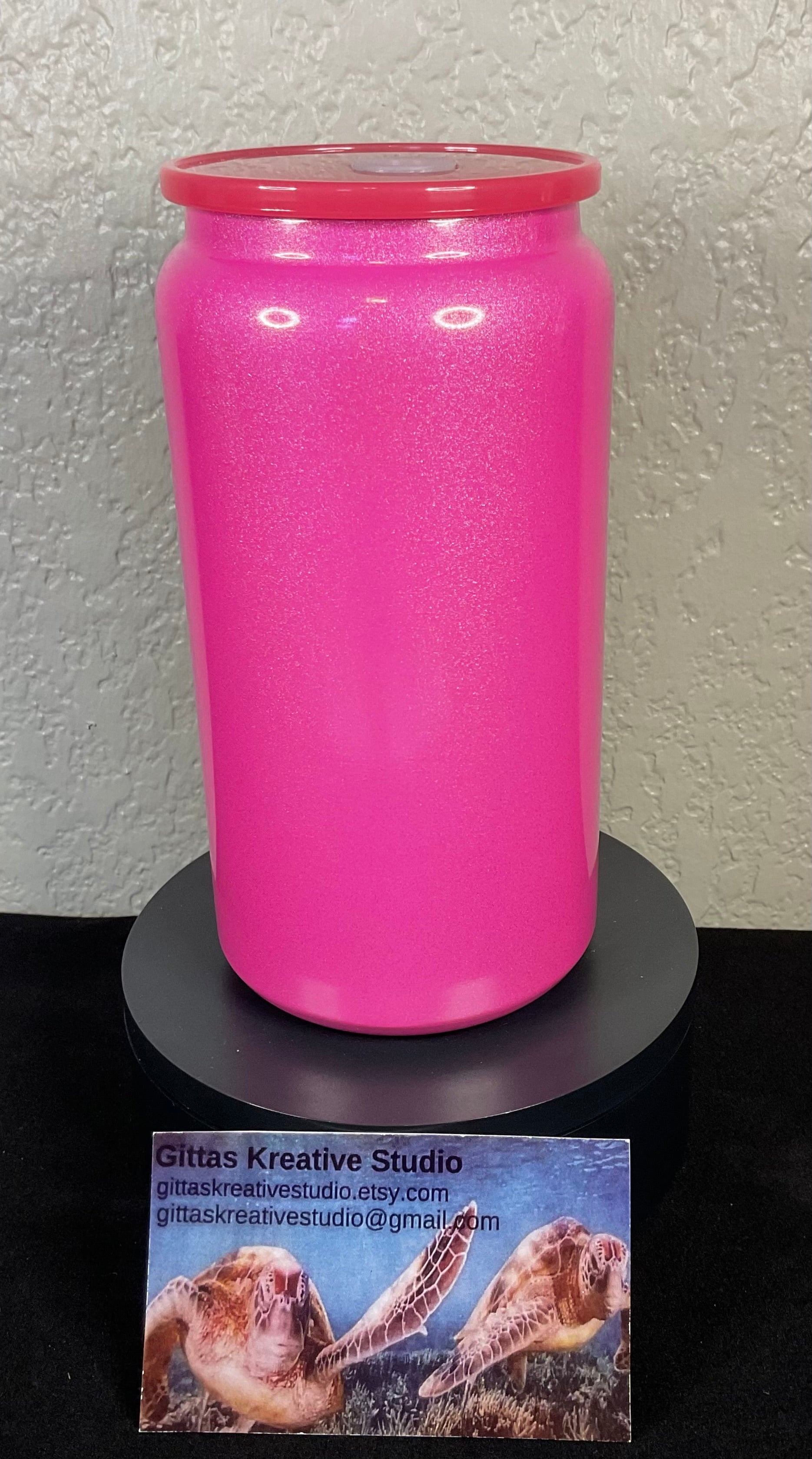 16oz laser edged Shimmer Tumbler with Butterfly Image