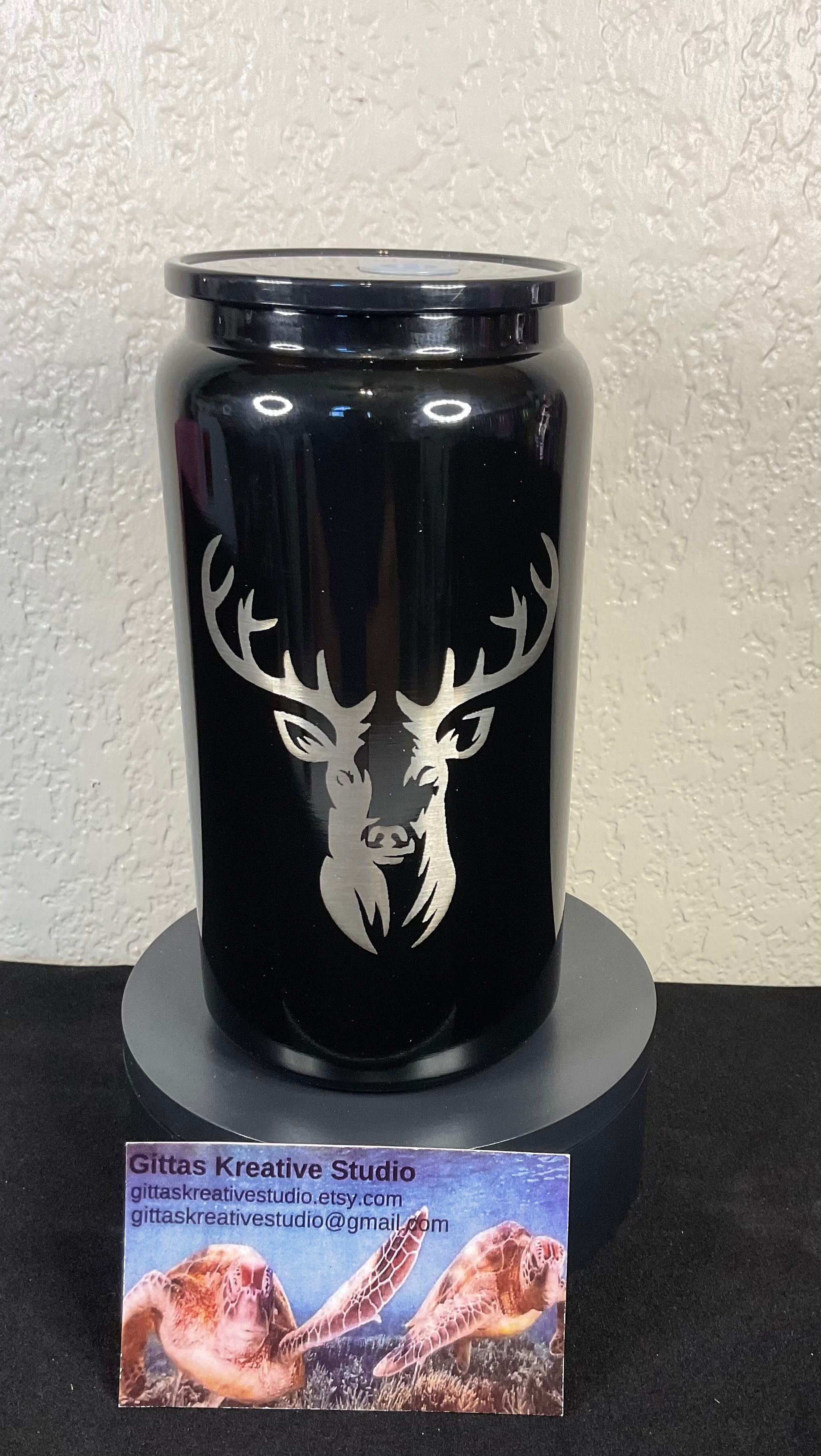 16oz laser edged Deer Head Tumbler