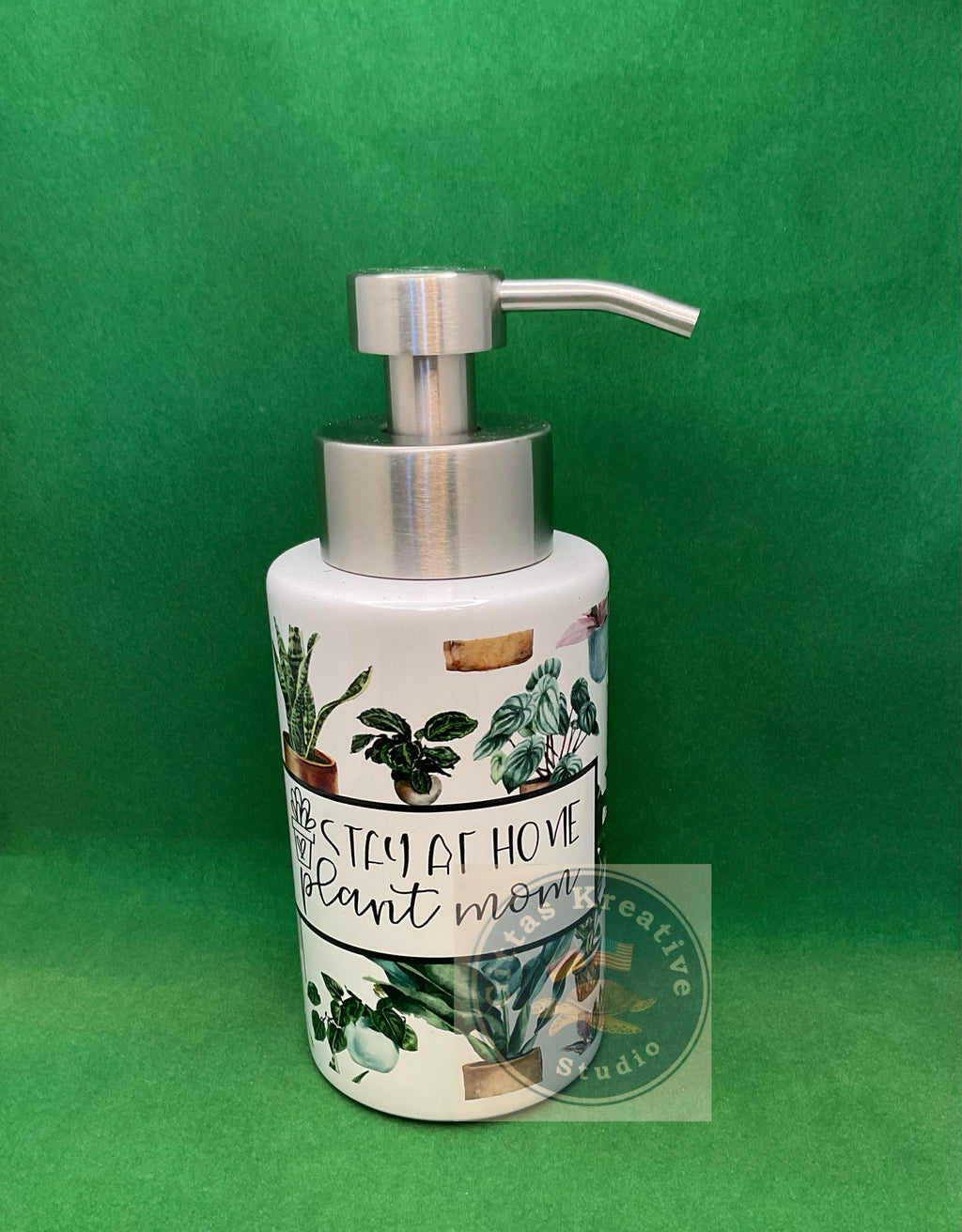 18oz Pump dispenser Bottle "Stay at Home Plant Mom"