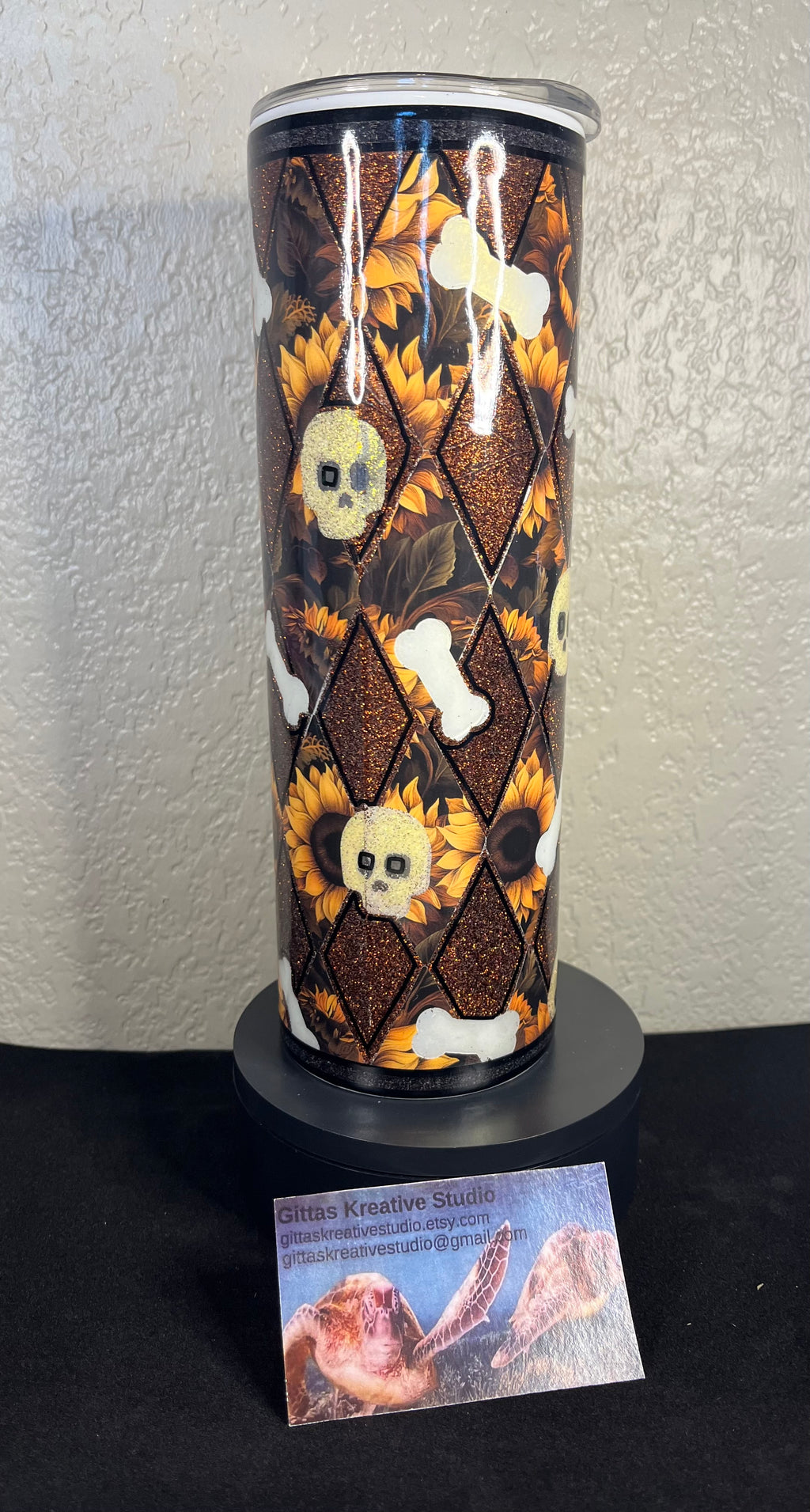 30oz  Tumbler with Ice Cream Cone Skull and Bones