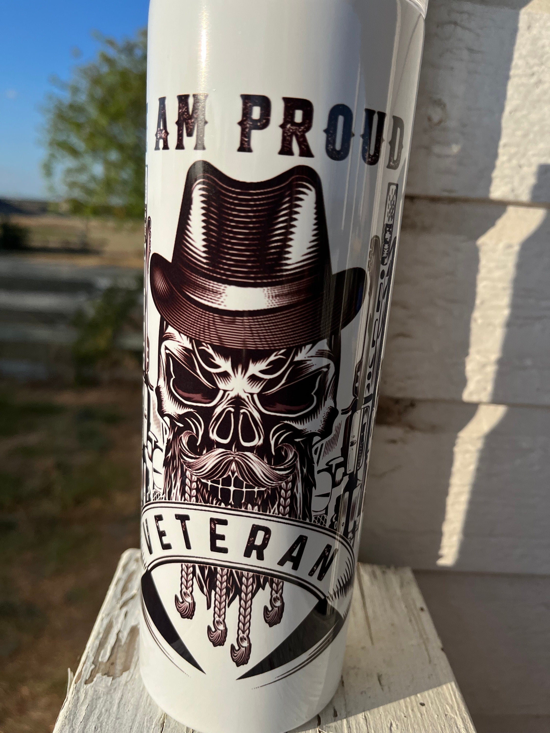 20oz Proud Veteran  Tumbler Sublimation