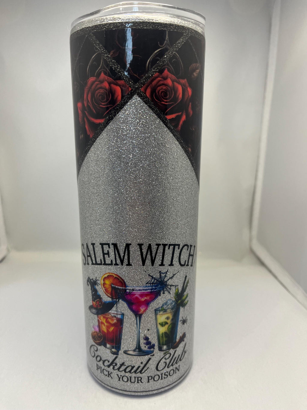 33. 20oz    Silver Glitter Witch Tumbler