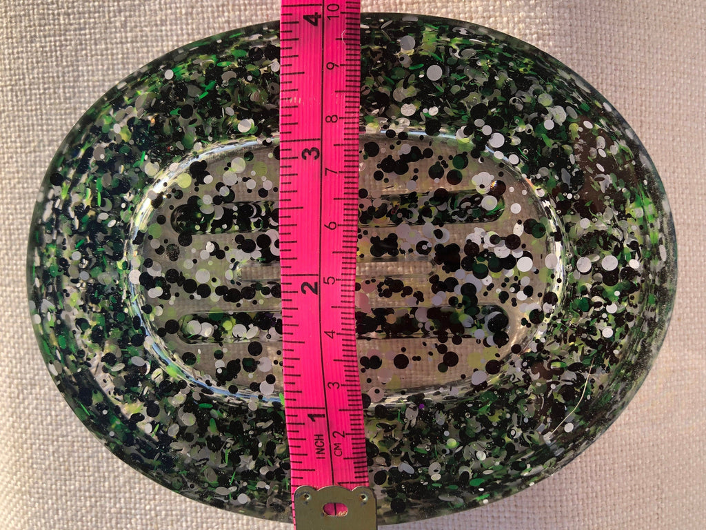 Oval Soap or Trinket Dish with Bullets made of Resin