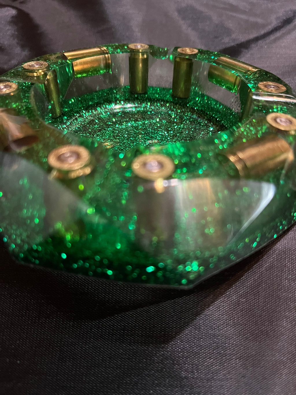 Custom Glitter Bullet  Ashtray , Ammo Ashtray, Trinket Dish, Change Dish.