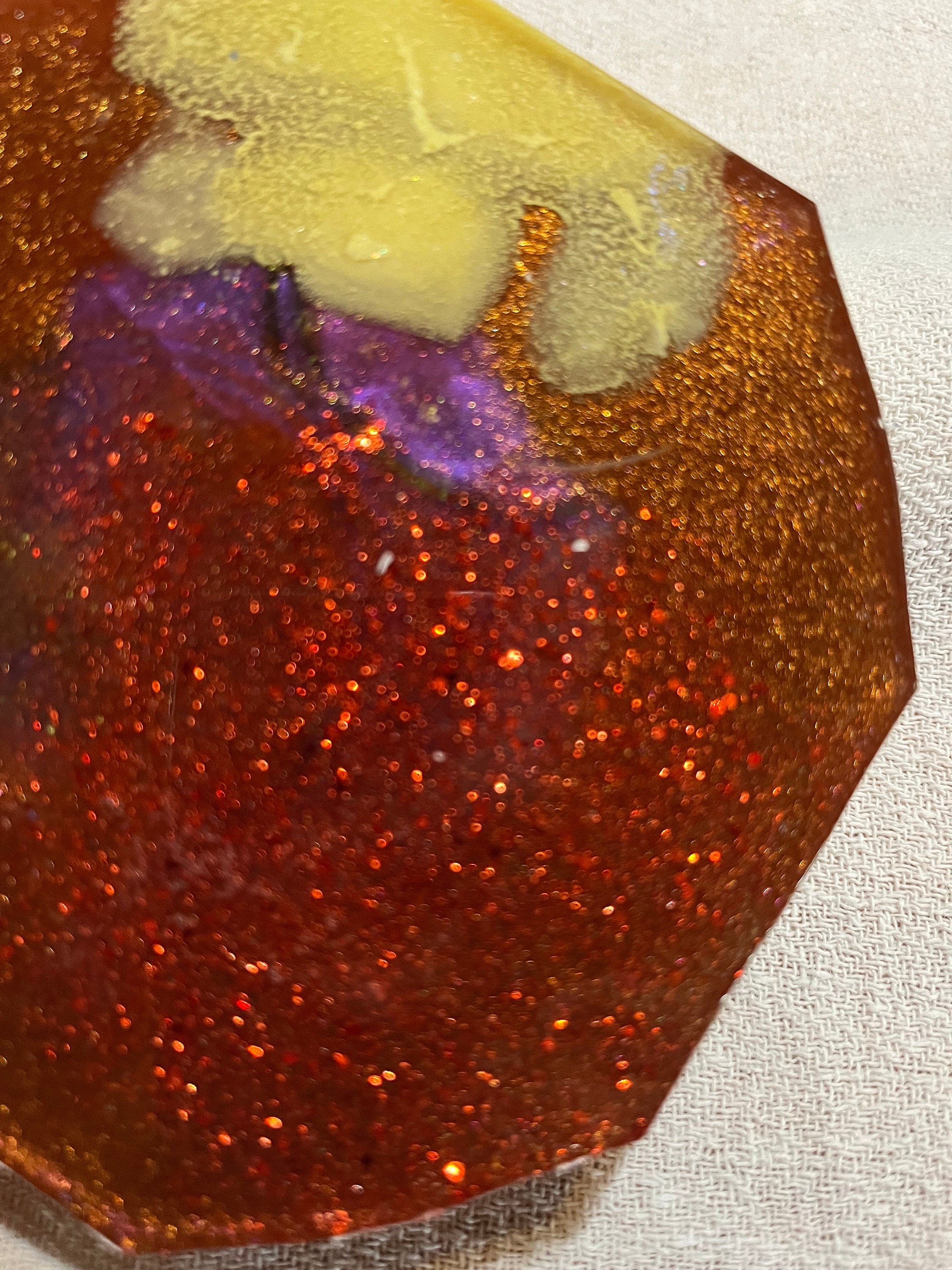 Custom Glitter and Mica Powder  Ashtray , Trinket Dish, Change Dish.
