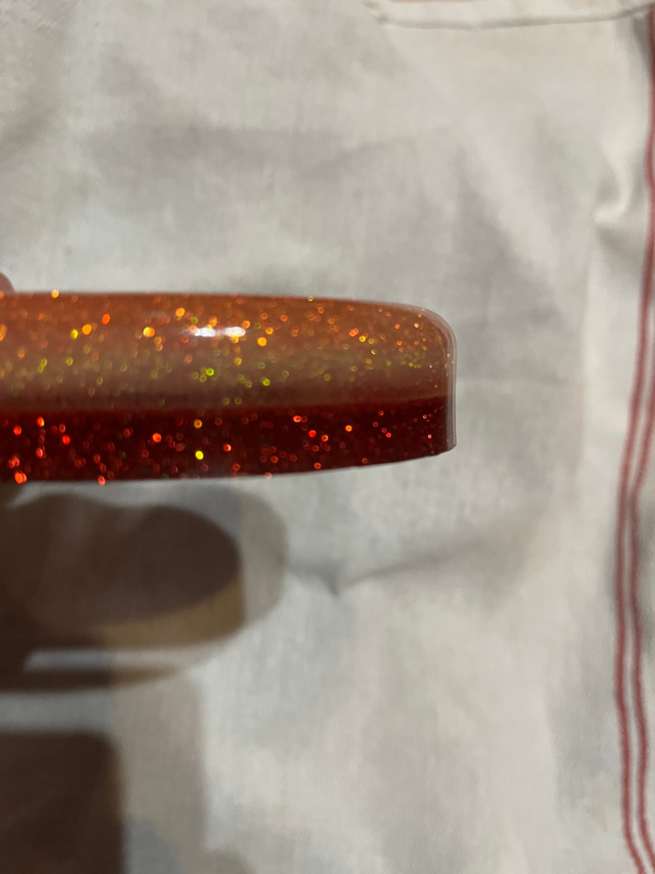Resin Oval Soap Dish with Glitter