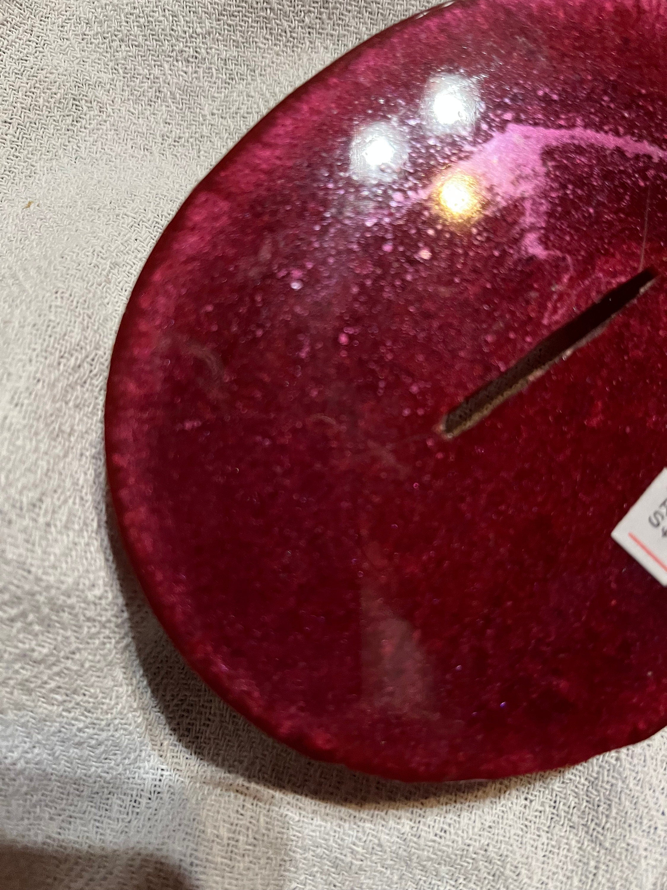 Resin Oval Soap Dish with Glitter
