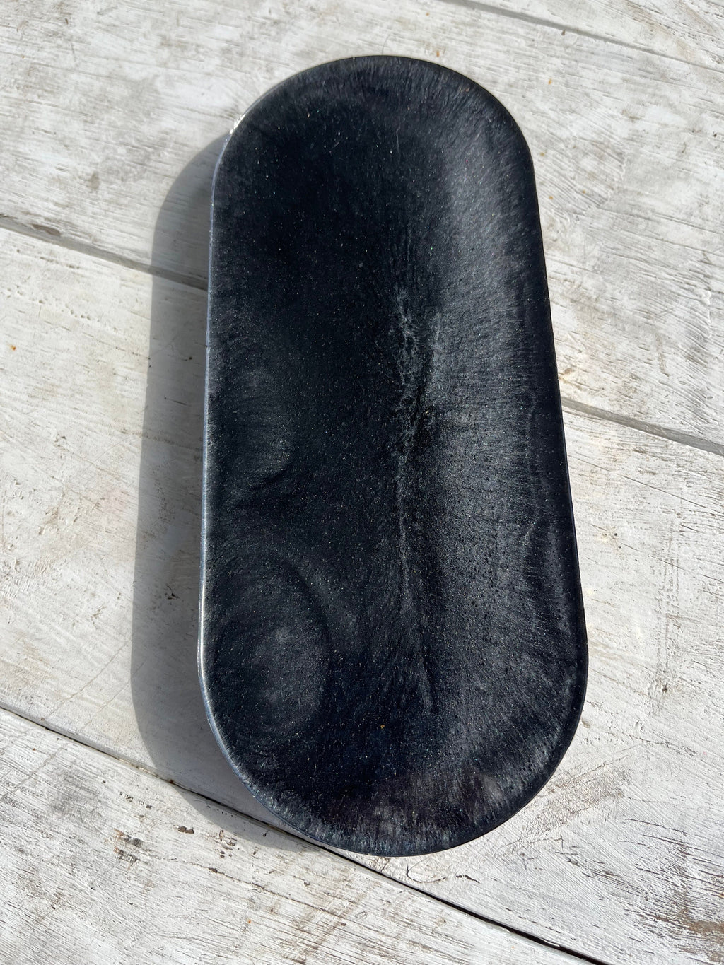 Gold Inlay Resin Tray or Trinket Dish
