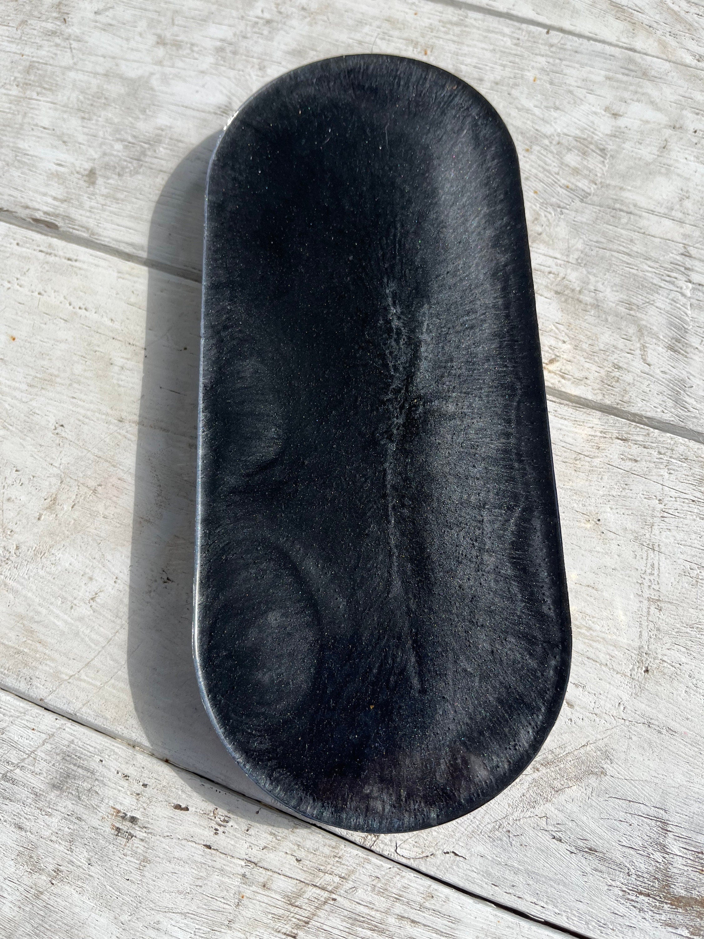 Gold Inlay Resin Tray or Trinket Dish