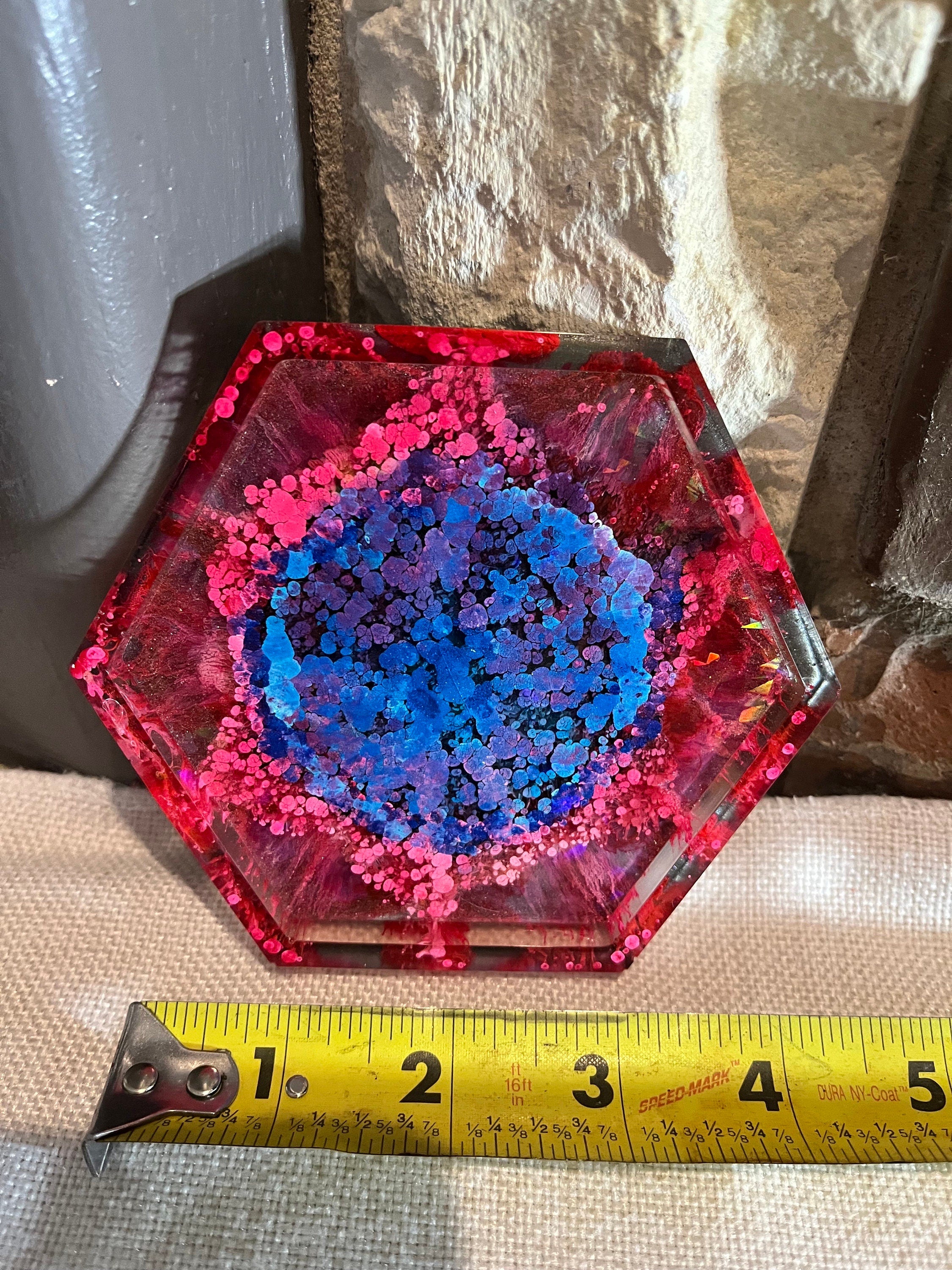 Holographic Resin Coasters choice of color