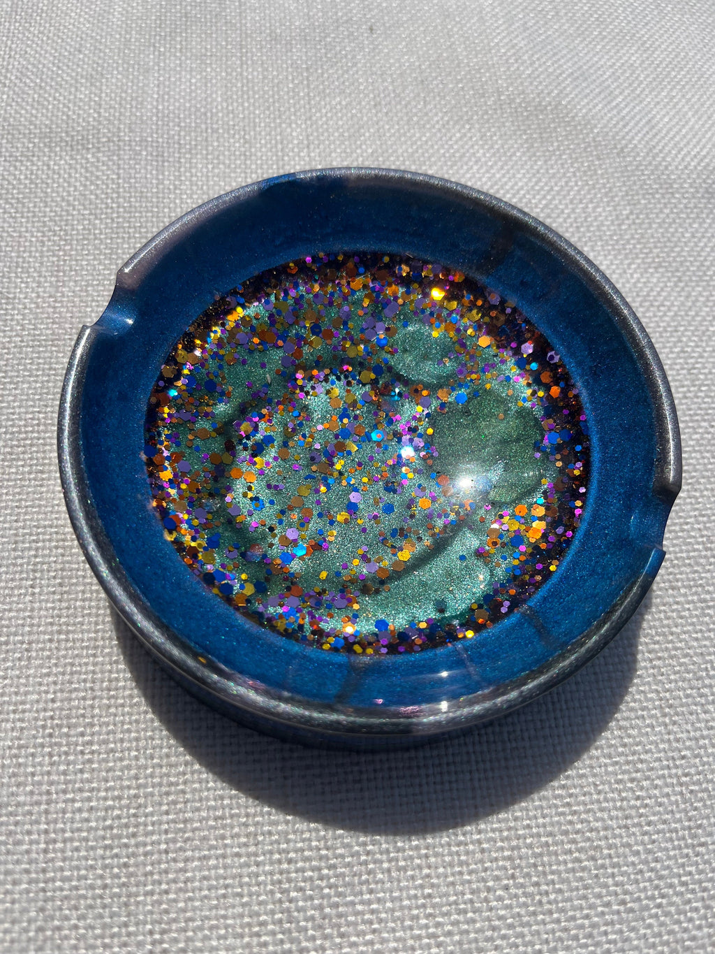 Custom Glitter   Ashtray , Trinket Dish, Change Dish.