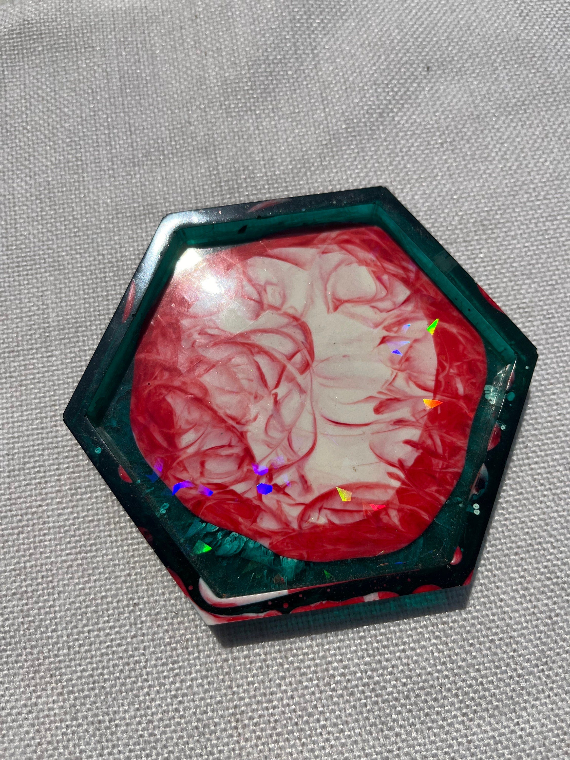 Holographic Resin Coasters choice of color