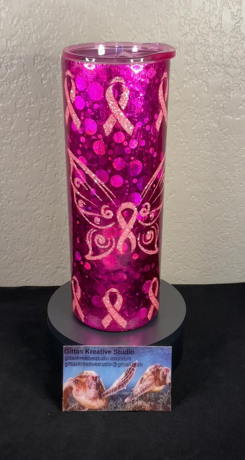 36. 20oz Cancer picked the wrong Princess Tumbler