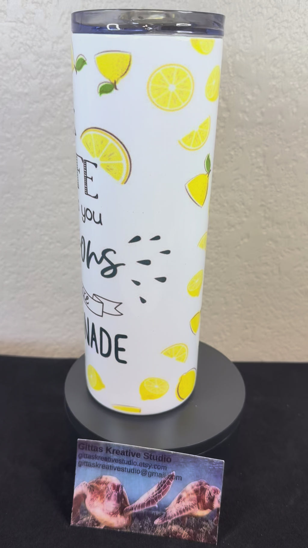 20oz Lemonade Saying Tumbler. Sublimation Cup