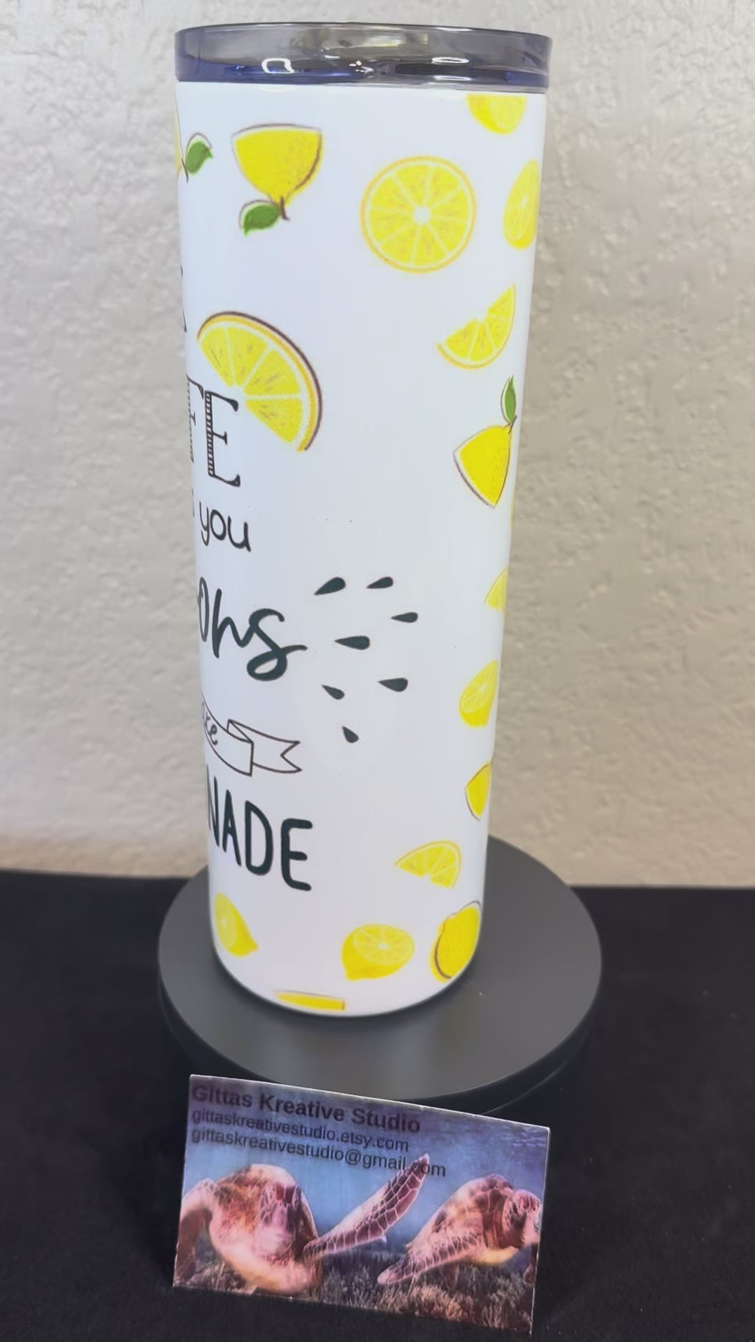 20oz Lemonade Saying Tumbler. Sublimation Cup