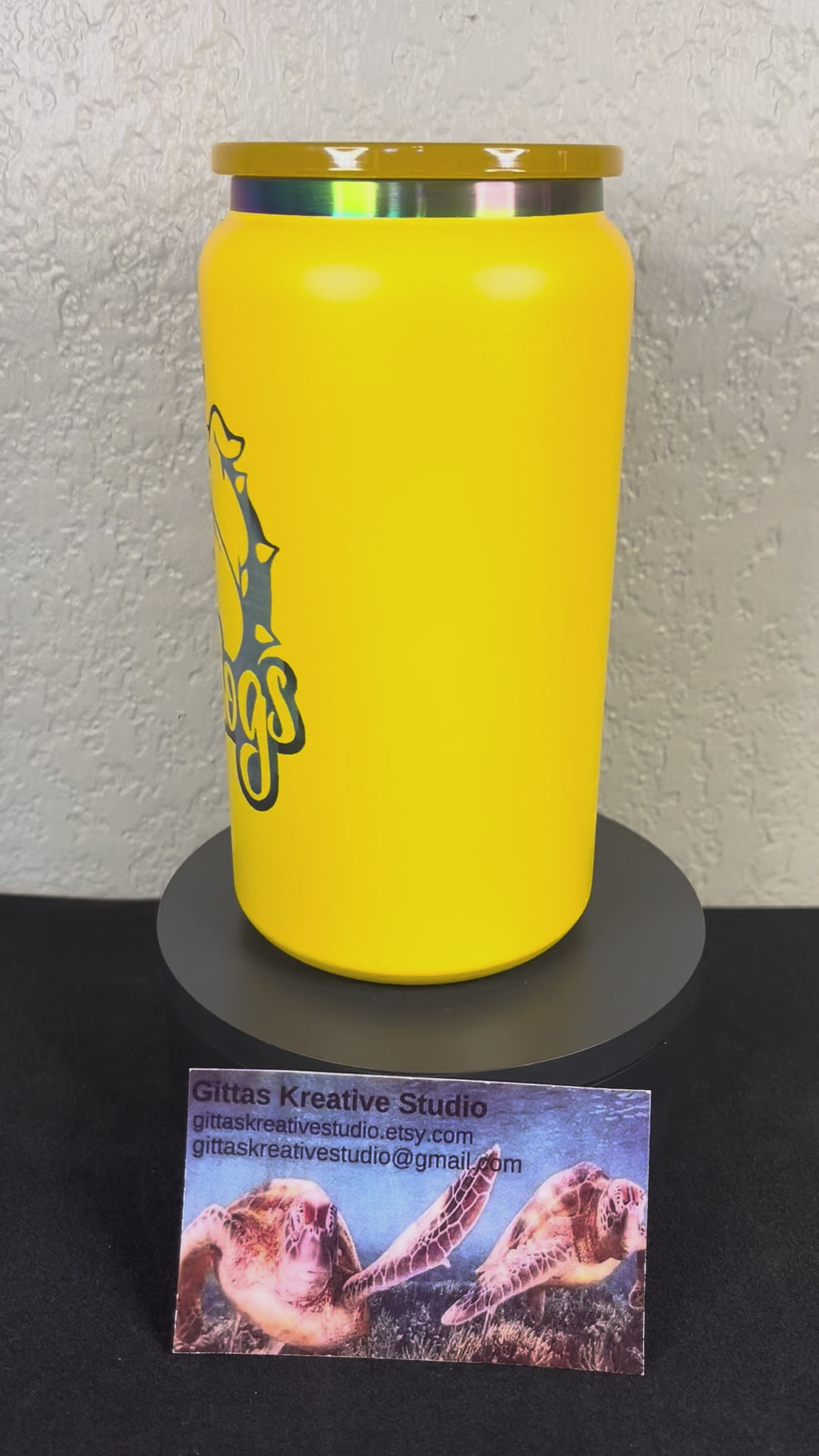 16oz laser edged Tumbler CCHS Yellow