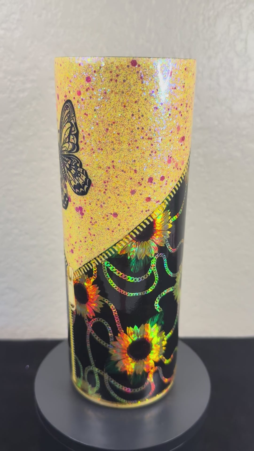 2. 20oz Holographic Sunflower Tumbler