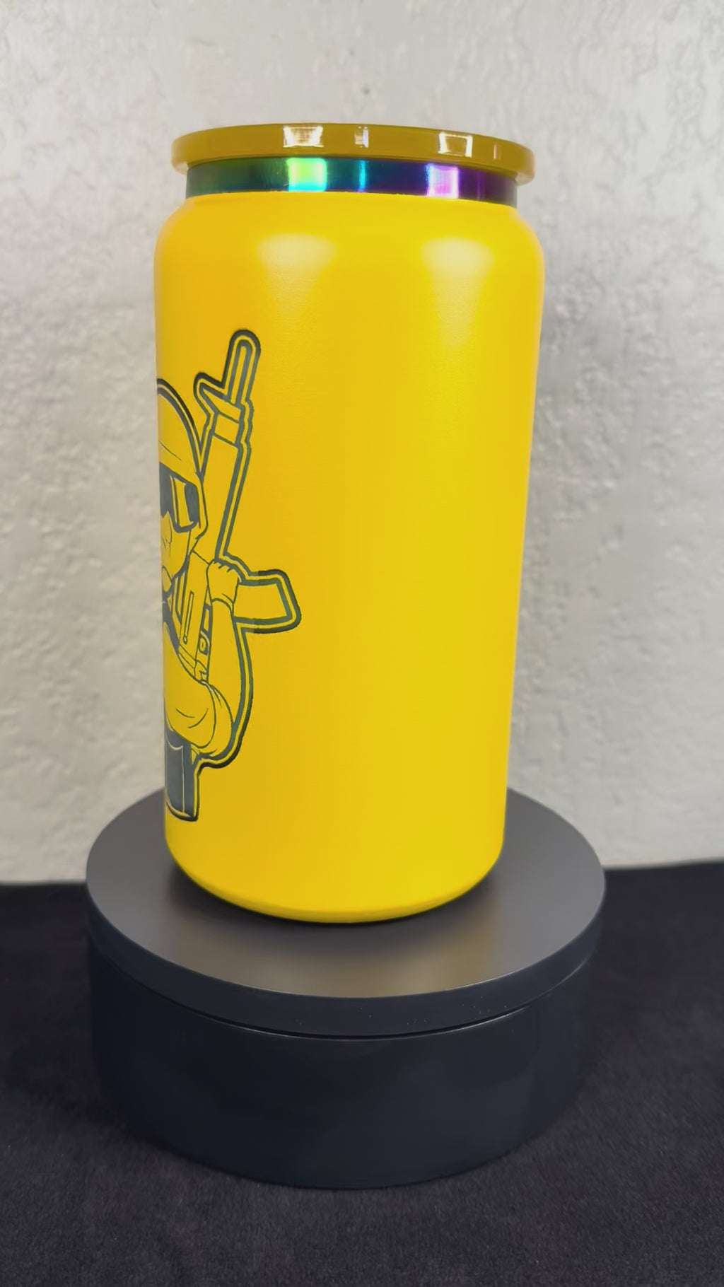 16oz Funny Soldier laser edged Tumbler