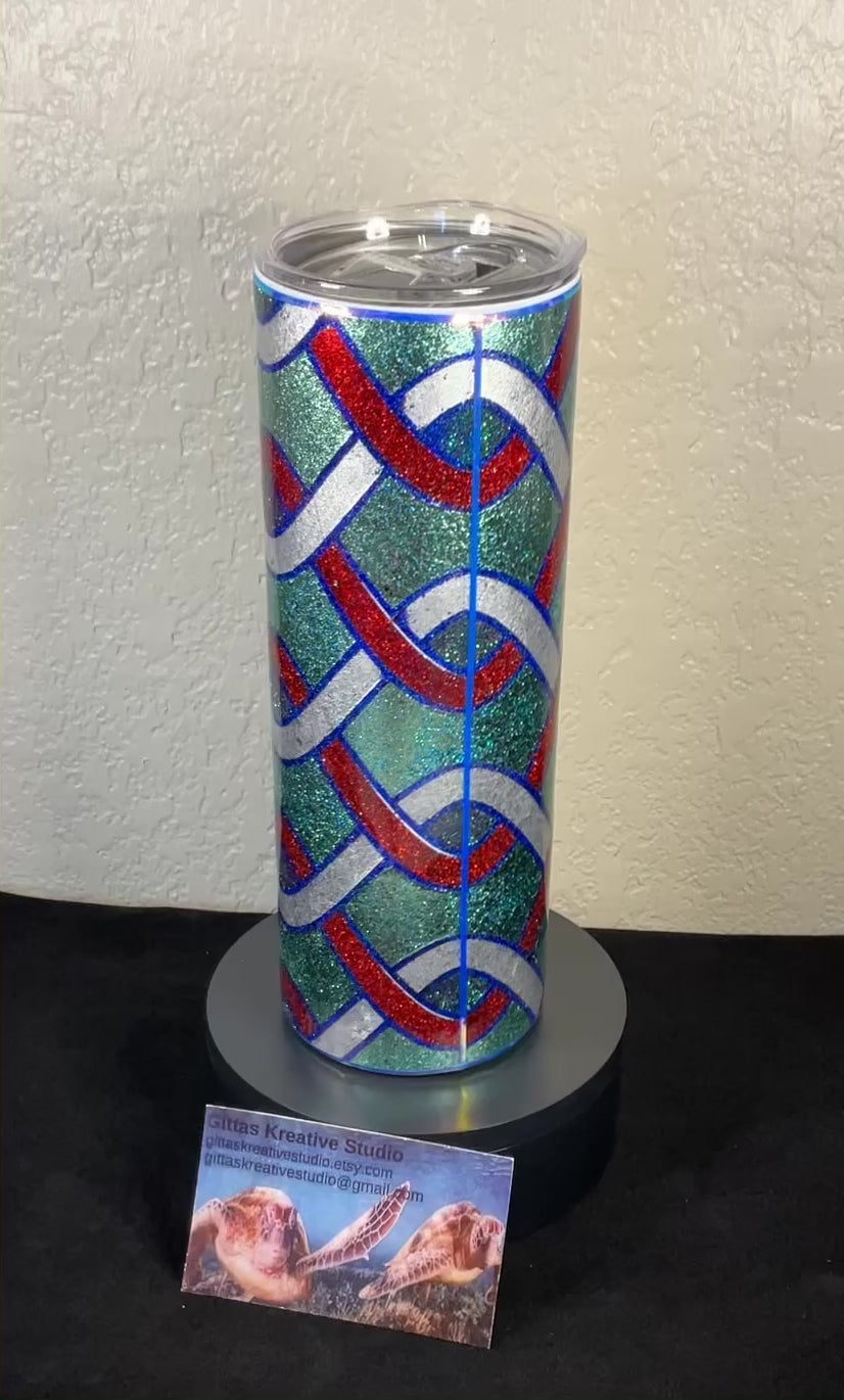 29. 20oz Foil and Glitter Tumbler