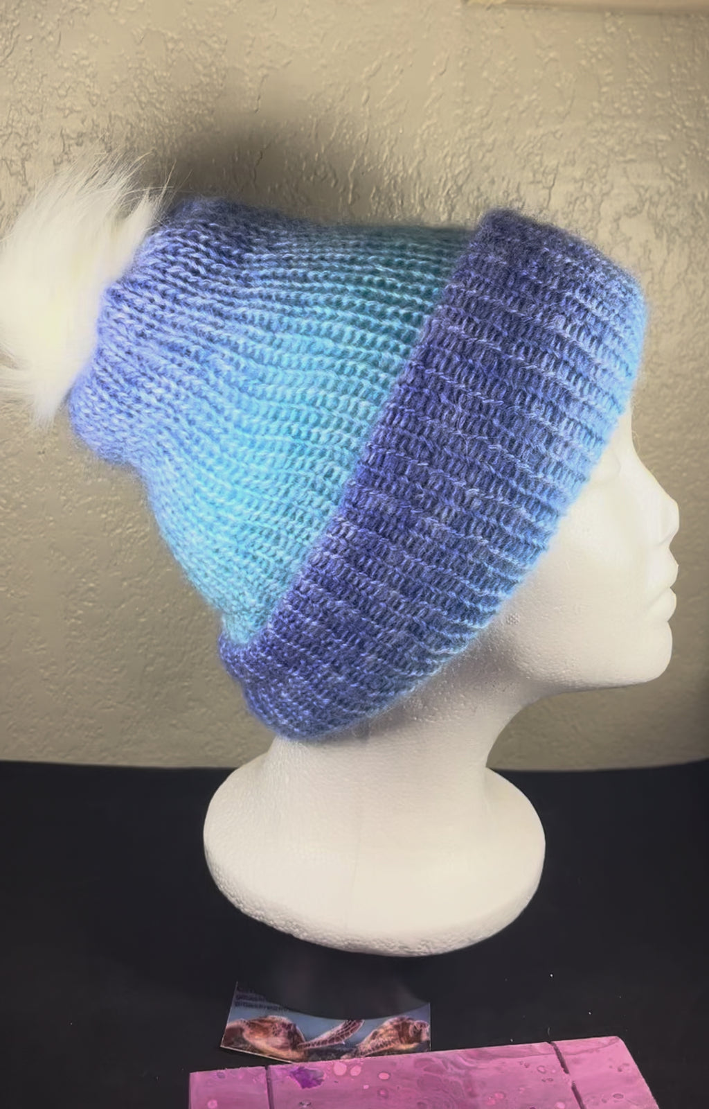 Reversible Hat with removable PomPom
