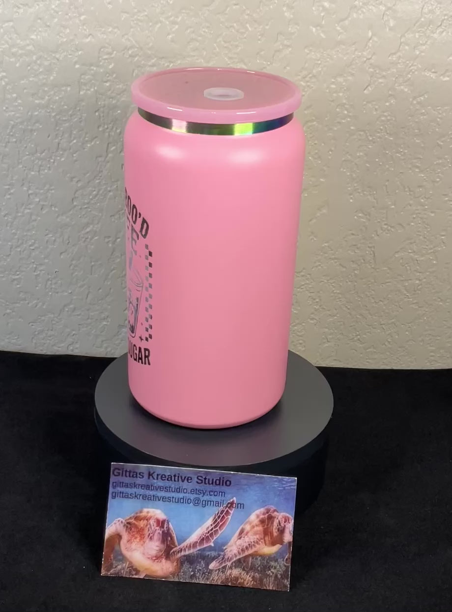 16oz laser edged Tumbler with Ghost image