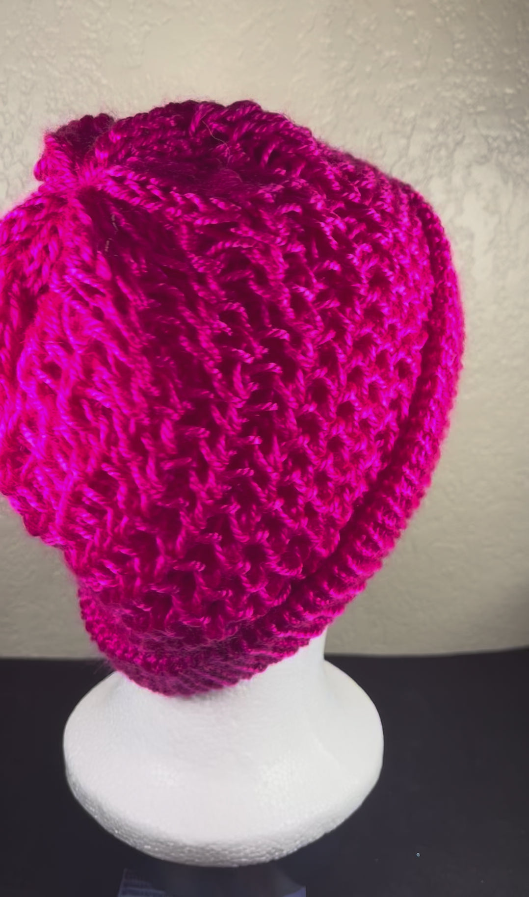 Reversible Hat or Beanie with Lace Design