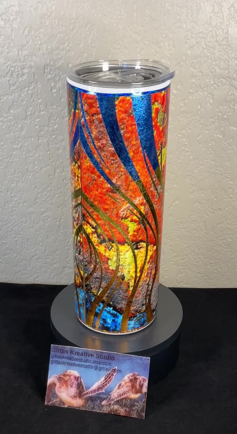 22. 20oz Foil and Vinyl Tumbler