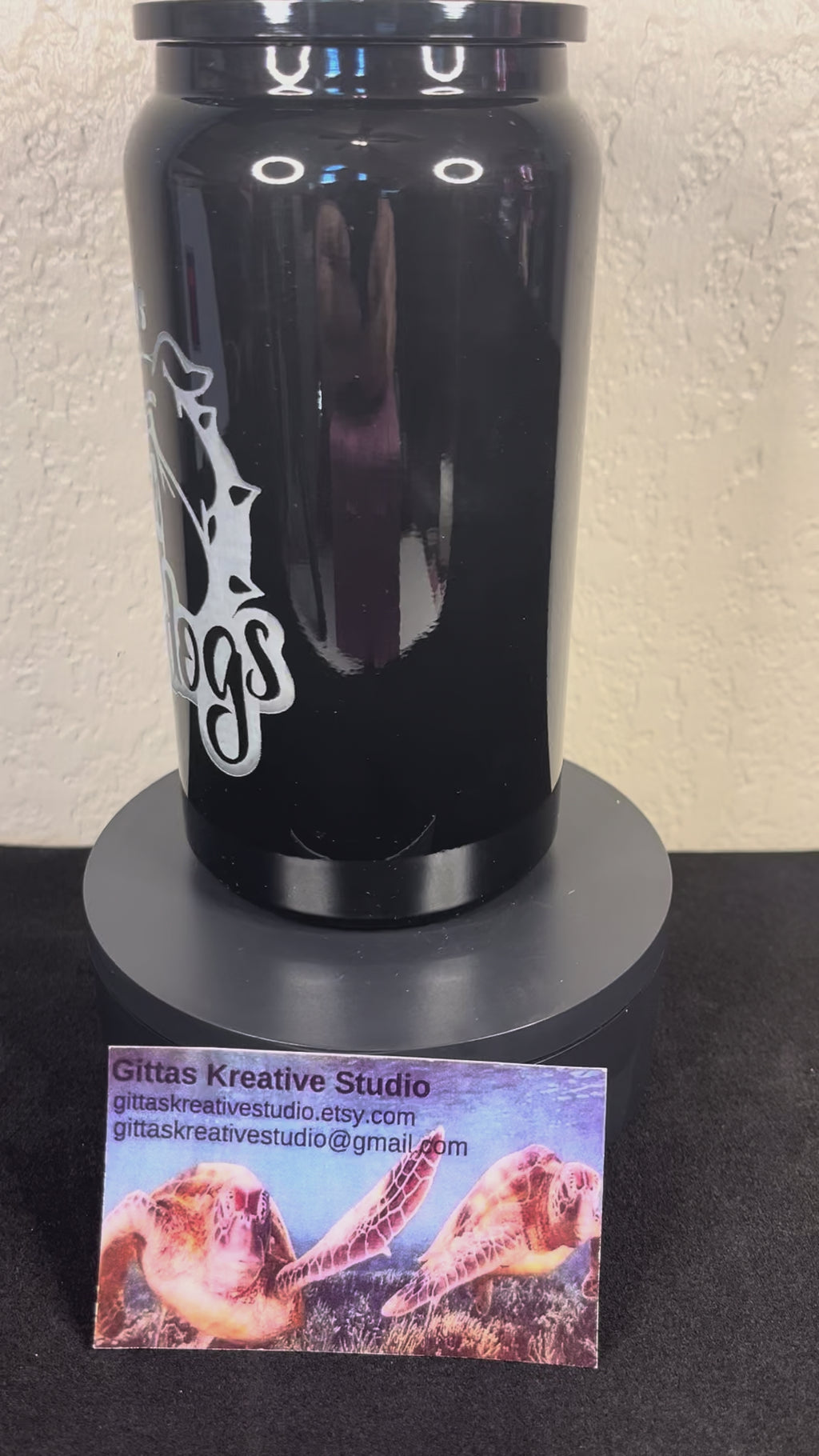 16oz laser edged Tumbler CCHS Black