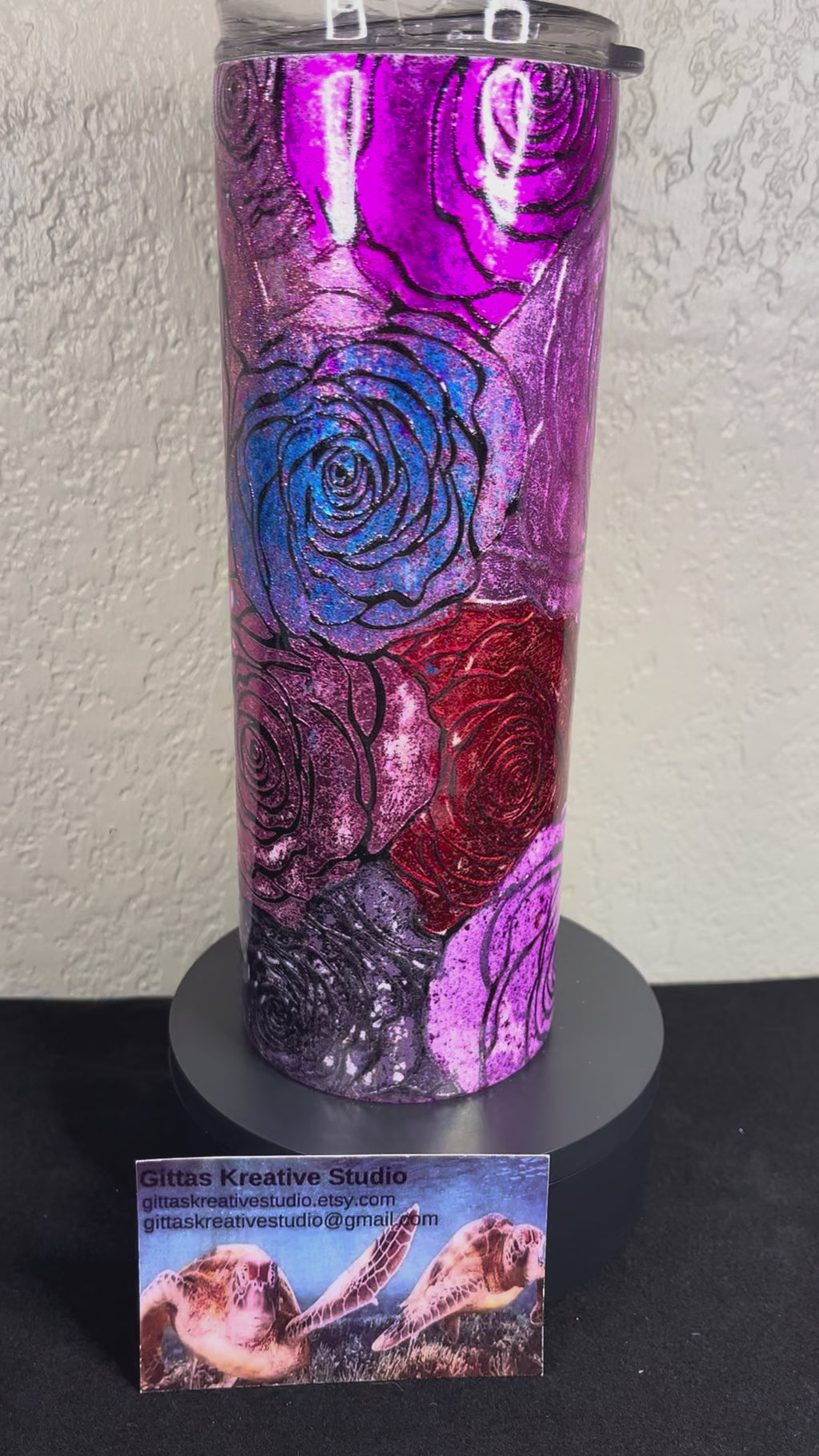 20oz Colorful Roses Tumbler