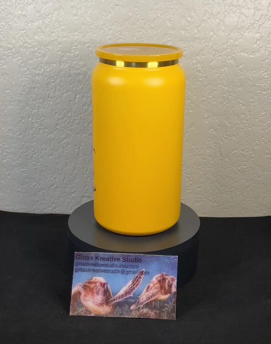 16oz laser edged Tumbler with happy Mouse
