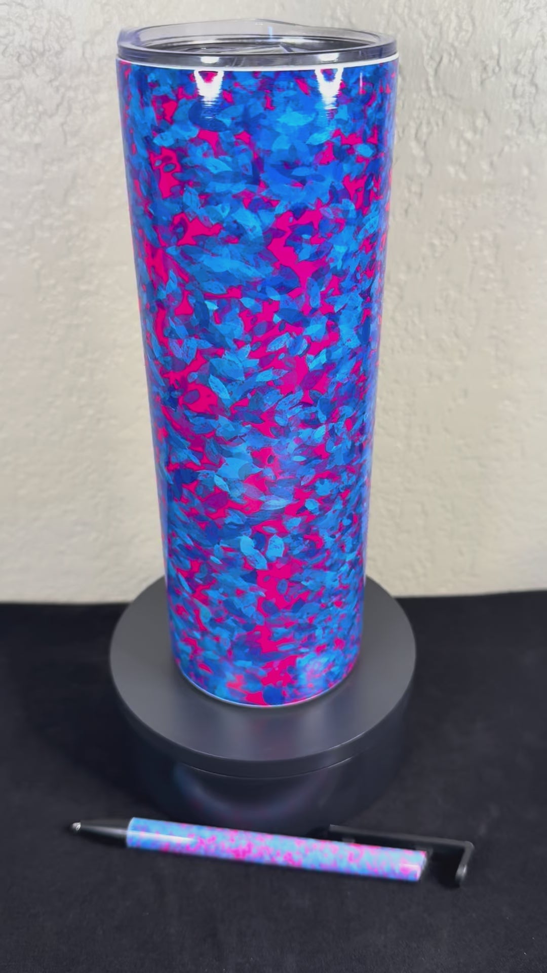 20oz Blue and Pink Sublimation Tumbler