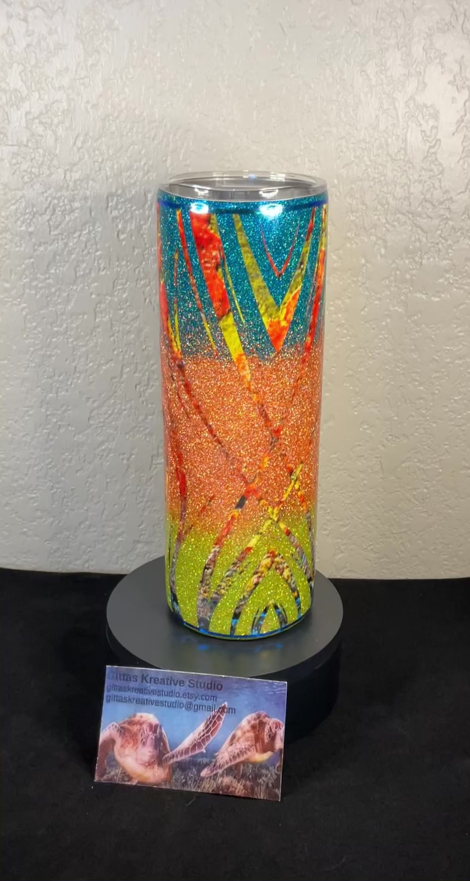 21. 20oz Glitter Tumbler