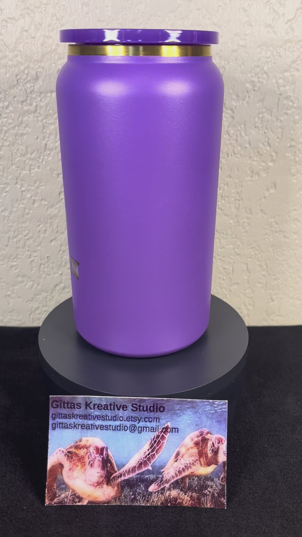 16oz laser edged Tumbler Ellison Purple